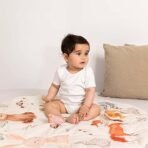 haus & kinder Baby Playgym For Babies | Activity Play Gym Mat With 2 Toys | Foldable&Durable Cotton Play Mat | Baby Crawling Mats For Floor For 0 To 24 Months (Woodland Animals), 1 Count, Multicolor - Fast Shipping to USA & Canada - Image 5