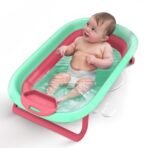 StarAndDaisy Bath Tub for Baby 0-3 Years/Foldable Bathtub for Kids with Space Saving, Newborn Baby Folding Bathing Tub Girls & Boys with Soap Tray, Easy to Store (BT-Green_Red) - Fast Shipping to USA & Canada - Image 2