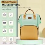 StarAndDaisy Diaper Bag New Born Baby/Maternity Backpack Mother With Back Side Opening,15+ Compartments,Insulated Pockets,Waterproof,Ultra Soft Leatherite Fabric,22Lt Capacity,green,yellow - Fast Shipping to USA & Canada - Image 3