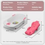 StarAndDaisy Baby Bath Tub for 0 to 5 Years/Bath Tub for Kids 0-3 Years/Infants Bathtub with Temperature Censor & Baby Bath Seat/Sling, Antislip Baby Bath Tub with Bath Chair (Pink) - Fast Shipping to USA & Canada - Image 6