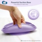 Kids Station 3 Piece BPA-Free Silicone Baby Feeding Set - Baby Plate - Spoon and Bowl - Make Mealtime Fun - Microwave Safe - Unbreakable Eco-Friendly - Organic & Natural (Plate (Set of 3), Purple) - Fast Shipping to USA & Canada - Image 5