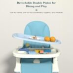 StarAndDaisy High Chair for Baby/Baby Feeding Chair for 0 to 5 Years with 4 in-1 Multifunctions/High Chair with Height Adjustable, Detachable Tray & One-Hand Adjustable -Blue - Fast Shipping to USA & Canada - Image 5