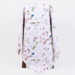 MOM'S HOME Organic Cotton All Season Baby Quilt | Light Weight | Soft | Perfect for Light Winters | 100x120 cm | 0-3 Year | Unicorn | Reversible - Fast Shipping to USA & Canada - Image 2