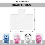 First Kick Baby Blankets New Born Combo Pack of Hooded Wrapper Sleeping Bag and Baby Bath Towel for 0-6 Months Baby Boys and Baby Girls Pack of 2, Flannel, Navy Blue Mom & Kitty, lightweight - Fast Shipping to USA & Canada - Image 7