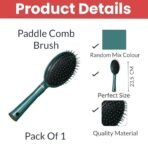 TEMPERIA (1 pcs) Hair Comb for Women & Men - Paddle & Flat Hair Brush For Adding Curls, Volume & Waves - Premium & Ergonomic Hairbrush (Random Colors) (MN02) - Fast Shipping to USA & Canada - Image 3