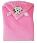 First Kick Baby Blankets Newborn Pack of Super Soft Baby Wrapper Durable Velvet Cum Baby Sleeping Bag for Baby Boys, Baby Girls, Babies (66cm x 66cm, 0-6 Months) Baby Pink - Fast Shipping to USA & Canada - Image 3