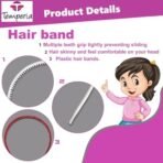 TEMPERIA (3 pcs) Hair Band For Girls Women & Kids - Stylish & Fancy Hairband Headband Cute Accessories - 1 Red, 1 Black, 1 White - Fast Shipping to USA & Canada - Image 6