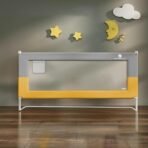 StarAndDaisy Bed Guard Rail for Baby/Kid with U-Full Body Support Frame, Adjustable Height/Portable Single Side Bed Rail for Infant & Toddler's Safety (Grey & Yellow-1.8 M) - Fast Shipping to USA & Canada - Image 2
