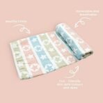 TIDY SLEEP Baby Blankets 6 Layer Wraper 100% Cotton Stroller Cover Receiving Blankets, Multicolor (100 Cm X 90 Cm), Breathable - Fast Shipping to USA & Canada - Image 4