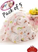 MOM CARE Muslin Cotton Burping Towels for Newborn Baby Extra Soft Large Hankies,washcloth, Reusable Napkins for Babies Infants Toddlers (Pack of 5) White - Fast Shipping to USA & Canada - Image 4