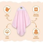 MOM'S HOME Super Soft Organic Cotton Baby Hooded Wrap Towels - 0-2 Years (Blue) - Fast Shipping to USA & Canada - Image 6