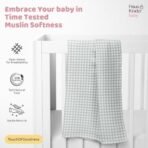haus & kinder Scarlet in Garden Muslin Swaddle Blankets 3-Pack, 120cm x 120cm, 100% Cotton, Ultra-Soft Baby Swaddles for Newborns 0-3M, Nursing Cover, Stroller Blanket, Hypoallergenic - Fast Shipping to USA & Canada - Image 7