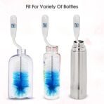 Mee Mee 360? Movable Nylon Bristle Baby Feeding Bottle & Nipple Cleaning Brush | Ergonomic Handle | Easy to Clean Bottle Corners for Narrow & Wide Neck | BPA Free Easy Hanging Storage (Dark Blue) - Fast Shipping to USA & Canada - Image 4