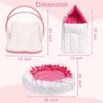 Infantbond Reversible Nest Mattress with Net (Pink Heart, 9 Items) ? Fast Shipping to USA & Canada - Image 4