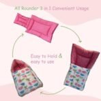 Infantbond Baby Mattress with Net & 4 Pcs Bedding Set (Peach Spiral) ? Fast Shipping to USA & Canada - Image 6