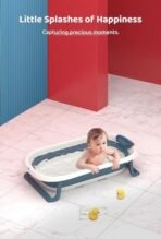 StarAndDaisy Bath Tub for Baby 0-5 Years/Foldable Bath tub for Kids 0-3 Years with Cushion, Space Saving Design, Newborn Baby Folding Bathing Tub Girls & Boys with Soap Tray, Easy to Store- (Blue) - Fast Shipping to USA & Canada - Image 4