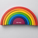 1st Step 7 Pcs Wooden Rainbow Stacker - Fast Shipping to USA & Canada - Image 3