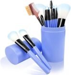 Focallure Professional Makeup Kit for Girls - 12Pcs Foundation Eyeshadow Eyeliner Concealer Contour Make up Blending Brushes (Blue) - Fast Shipping to USA & Canada - Image 2