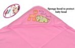 MOM CARE Baby Wrapper with Hood,Sleeping Bag,Soft Cotton Blanket Quilt (Pink) - Fast Shipping to USA & Canada - Image 6