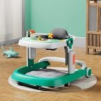 StarAndDaisy Elegant Baby Walker 0-2 Years/Walker for Kids Girl Boy with Anti Fall Brake Pads, 3 Speed Height Adjustment, Multi-Level Seat Adjustment, Recreational Music Toy Bar (Quirky Green) - Fast Shipping to USA & Canada - Image 2