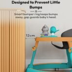 StarAndDaisy 360 Baby Walker 6-24 Months / 7 Level Height Adjustment Walker for Kids Boy and Girl with Switchable Food & Musical Toy Tray/Premium Baby Activity Walker - Green Orange - Fast Shipping to USA & Canada - Image 5