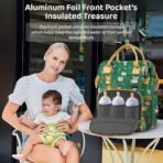 StarAndDaisy Diaper Bag for Mothers for Travel/Diaper Bags for Mom with Multiple Pockets, Baby Bag for Mother Travel 26L Capacity with 3 Double Insulated Pockets- Jungle Print - Fast Shipping to USA & Canada - Image 5