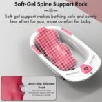 StarAndDaisy Baby Bath Tub for 0 to 5 Years/Bath Tub for Kids 0-3 Years/Infants Bathtub with Temperature Censor & Baby Bath Seat/Sling, Antislip Baby Bath Tub with Bath Chair (Pink) - Fast Shipping to USA & Canada - Image 5