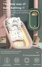 StarAndDaisy Foldable Infant Bath Tub, Collapsible Newborn Toddler Folding Bathing Support Bathtub with Cushion for 0-3 Years Kids (Baby Pink) - Fast Shipping to USA & Canada - Image 4