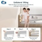 Kids Station Baby Bed Rail Guard for Toddler & Kid Safety ? 6.6ftx6ftx6.6ft (200x180x200cm) ? 3 Side Foldable Fence, Adjustable Height (80cm), Baby Proofing ? Made in India (Grey, Basic) - Fast Shipping to USA & Canada - Image 7