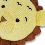 Haus & Kinder Muslin Cotton Lion Teether for Babies ? Pack of 1 | Baby Teether Toy with Rattle | Newborn Baby Teething Toy | Yellow, Wooden Ring with Rattle ? 15cm, Age 0-2 Yr - Fast Shipping to USA & Canada - Image 4