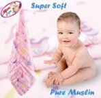 MOM CARE Muslin Cotton Face Towels for Newborn Baby Extra Soft Hankies Reusable Napkins for Infants Toddlers Boys and Girls (Pack of 2) Pink - Fast Shipping to USA & Canada - Image 3