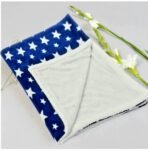 First Kick Baby Blanket New Born Pack of Wrapper Durable Polyester Cum Baby Crib Sheet for Baby Boys and Baby Girls, 107 cm X 85 cm, 0-12 Months Navy Blue - Fast Shipping to USA & Canada