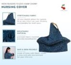a baby cherry-Nursing Cover, Nursing Covers for Feeding Mom, Feeding Cover Breastfeeding Mother, Feeding Cover for Mom, Multi-Use, Breathable, 360 Full Privacy (Blue),1 Count - Fast Shipping to USA & Canada - Image 6