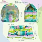 Infantbond Combo Baby Bed with Net & Bedding (Pista Green Star) ? Fast Shipping to USA & Canada - Image 4