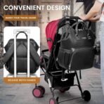 StarAndDaisy Diaper Bag for Mothers for Travel/Diaper Bag/Maternity Bags for Mothers/Mom with Multi Compartments, Insulated Bottle Pockets, Waterproof, Ultra Vegan Leather, 30L capacity-Black Grey - Fast Shipping to USA & Canada - Image 5