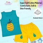 Infantbond Sleeveless Cotton T-Shirt & Shorts (Pineapple Set 2-3Y) ? Fast Shipping to USA & Canada - Image 6