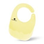 StarAndDaisy Reusable Silicone Baby Bib with Adjustable Buttons for Mess-Free Feeding, Weaning, and Easy Cleaning and Waterproof. (Yellow) - Fast Shipping to USA & Canada