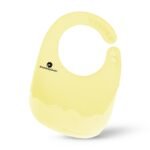 StarAndDaisy Reusable Silicone Baby Bib with Adjustable Buttons for Mess-Free Feeding, Weaning, and Easy Cleaning and Waterproof. (Yellow) - Fast Shipping to USA & Canada