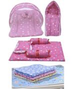 Infantbond Mattress Combo with Net & Bedding (Star Pink) ? Fast Shipping to USA & Canada - Image 2