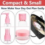 Temperia Travel Bottles for Toiletries (7pcs) - Refillable Empty Mini Containers with Pouch (Random Colors) - Travelling Accessories & Essentials Kit Set for Shampoo, Cosmetics, and More - Fast Shipping to USA & Canada - Image 7