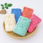 MOM CARE Cotton Microfibre Face Towels For Babies Extra Soft/Quick Dry/Strong Water Absorbent/Napkins Towel For Kids, Boys & Girls, Pack of 3, Multi Color, 400 TC - Fast Shipping to USA & Canada - Image 3