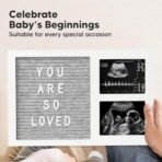 a baby cherry - Baby Picture Frame with Announcement Message Felt Board & Letterboard Letters | My First Year Picture | Ultrasound Picture Frame | white - Fast Shipping to USA & Canada - Image 6