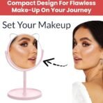 Temperia Table Makeup Mirror with Stand - Small Vanity Portable Foldable Travel Mirror for Face, Make Up, Desk, Shaving, Hostel, Ergonomic Design (Random Colors) (MN03) - Fast Shipping to USA & Canada - Image 6