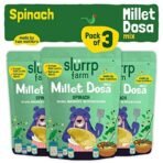 Slurrp Farm No Maida Pancake Trial Pack Combo 4x50g & Slurrp Farm High Protein Millet Dosa Instant Mix Spinach 150g Pack of 3 - Fast Shipping to USA & Canada - Image 6