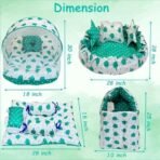Infantbond Combo Baby Bed with Net & Nest Bedding (Aqua Green Elephant) ? Fast Shipping to USA & Canada - Image 4