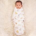 haus & kinder 100% Cotton Baby Swaddle Wrap for Newborn | Adjustable Easywrap Swaddle Blanket for 0-3 Months | Alphabet - Fast Shipping to USA & Canada - Image 2