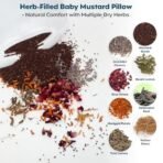 a baby cherry Mustard Seed Pillow for Baby | 16x24 cm | 500g Mustard Seeds| Pillow for Baby 0 to 12 Months | Pillow Cover Included - Fast Shipping to USA & Canada - Image 5