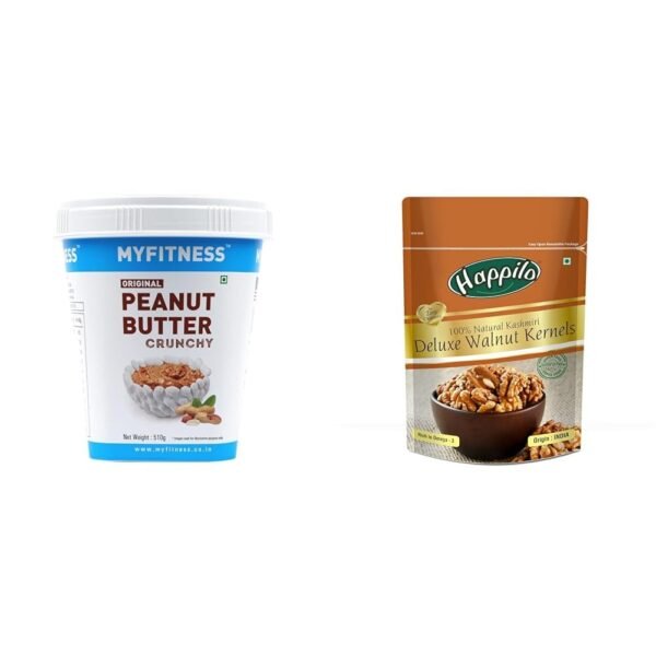 MYFITNESS Original PB Crunchy 510g | Protein & Happilo Walnut 200g - Fast Shipping to USA & Canada