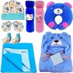 First Kick New Born Baby Gift Set Combo Pack for Baby Boys and Baby Girls Pack of 8 Pcs Blue Dogs - Fast Shipping to USA & Canada - Image 2