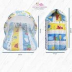 Infantbond Born Baby Bed with Net & Carry Bag (Blue Fox) ? Fast Shipping to USA & Canada - Image 3